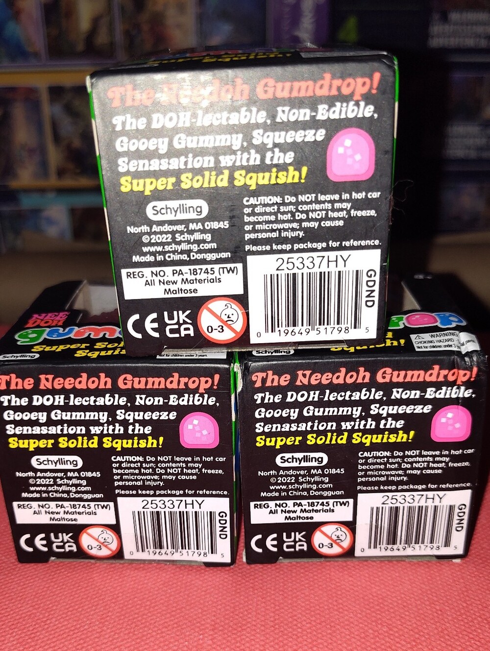 🔥 Needoh Gumdrop- 3pack               Pink, Purple, Orange - Picture 3 of 4